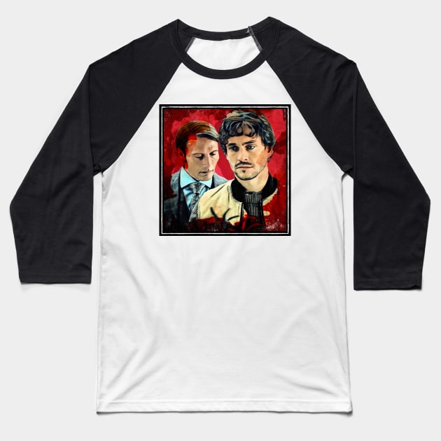 Will and Hannibal, Murder Husbands Baseball T-Shirt by OrionLodubyal